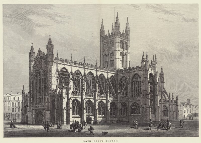 Bath Abbey Church (gravure) door English School