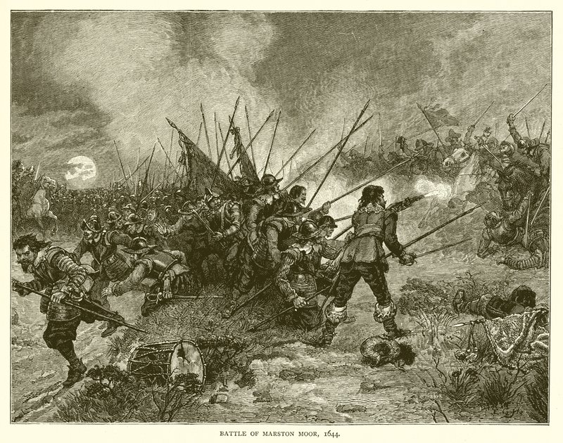 Slag bij Marston Moor, 1644 door English School