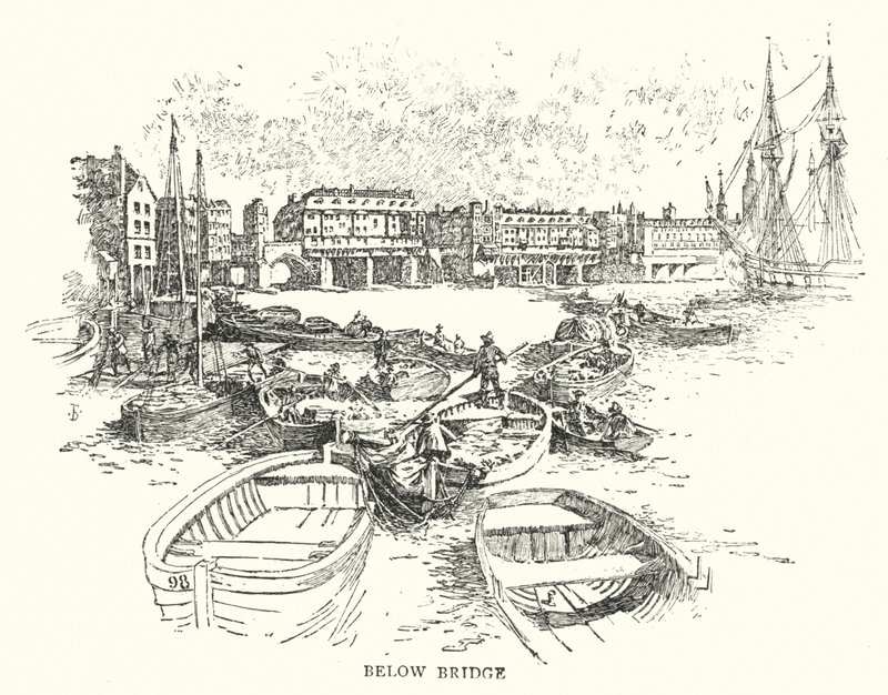 Onder de Brug (gravure) door English School