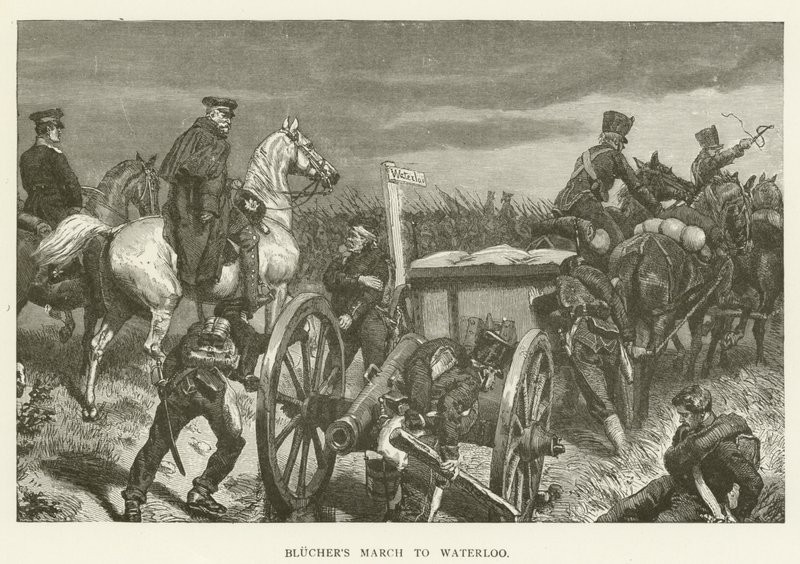 Blüchers mars naar Waterloo door English School