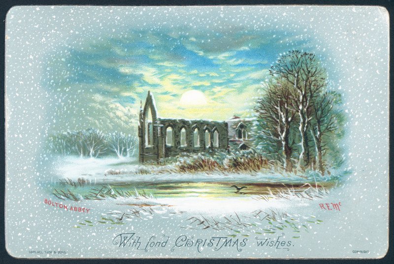 Bolton Abdij, Kerstkaart door English School