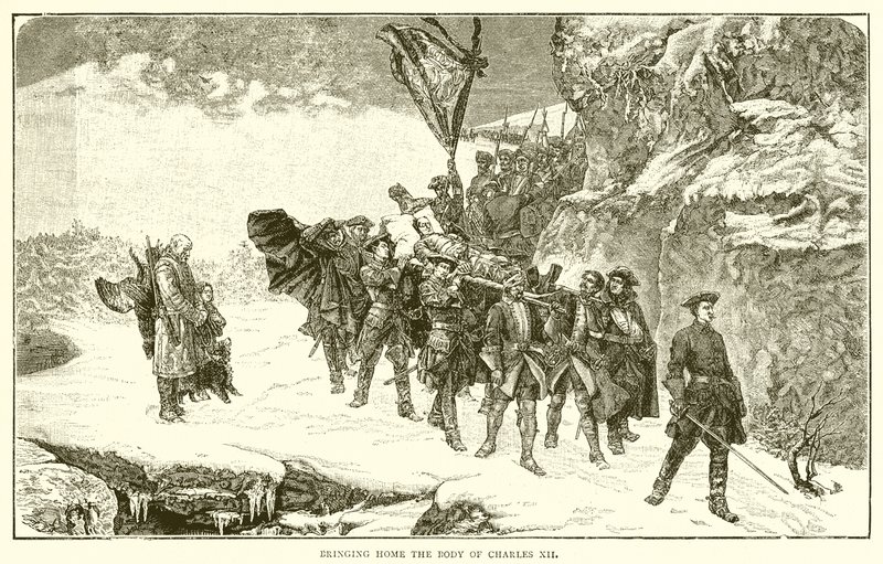 Het lichaam van Karel XII thuisbrengen door English School