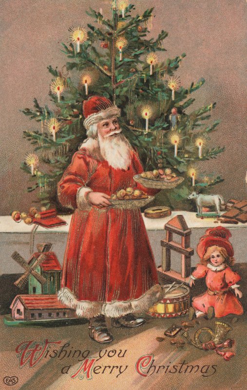Britse kerstkaart door English School