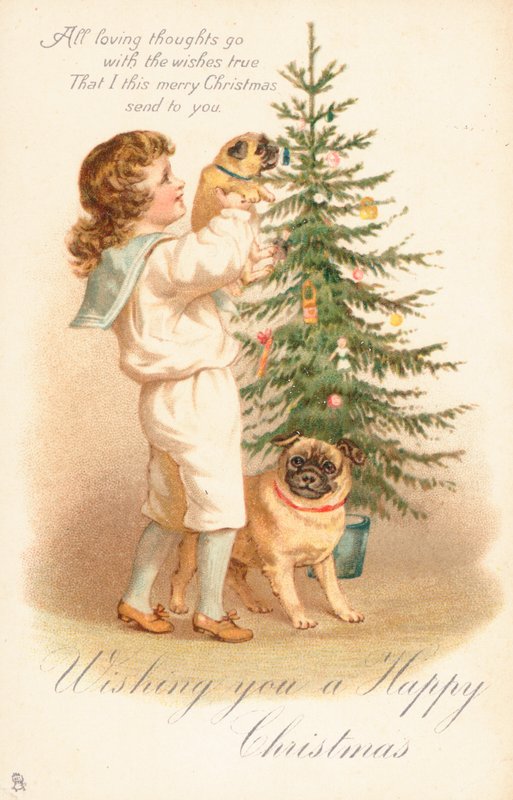 Britse kerstkaart door English School