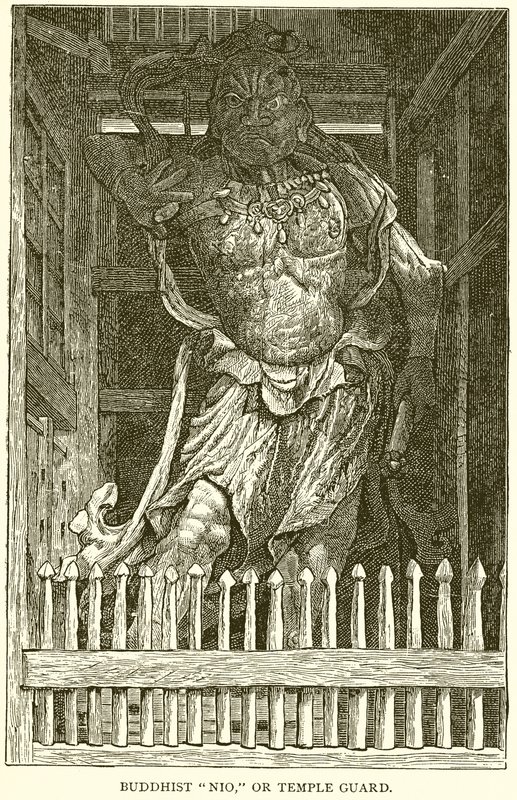 Boeddhistische Nio, of Tempelwacht door English School