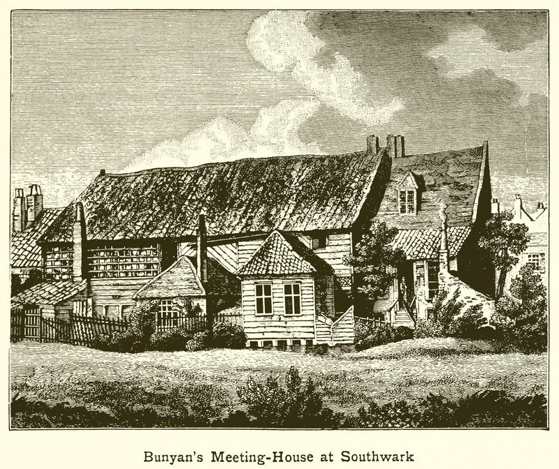 Bunyans ontmoetingshuis in Southwark door English School