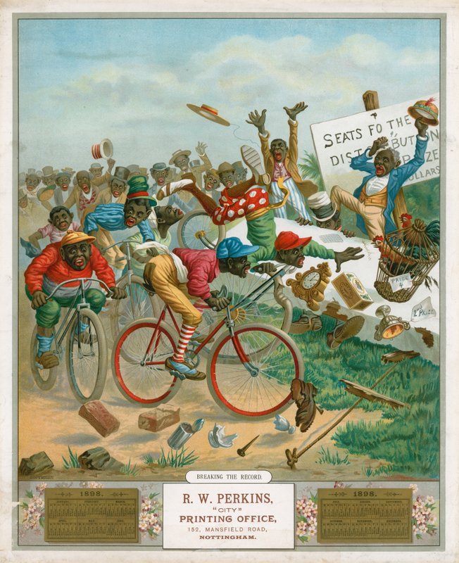 Kalender voor 1898. Fietsers door English School