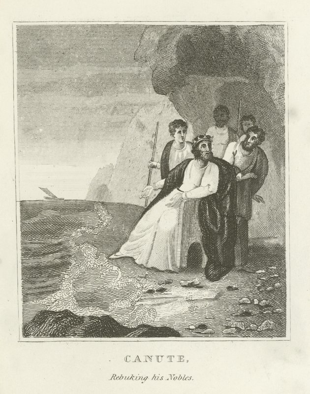 Canute, Berisping van zijn Edelen door English School