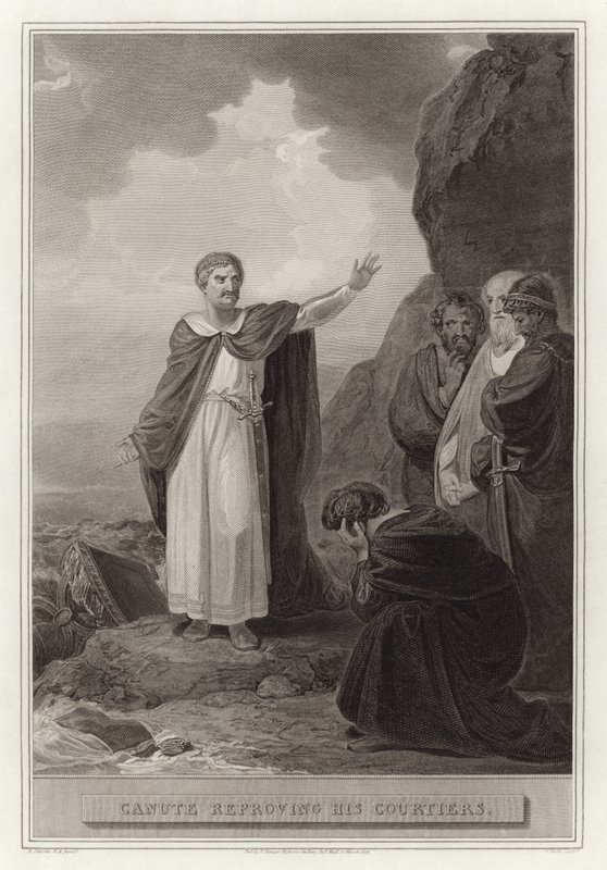 Canute die zijn hovelingen berispt door English School