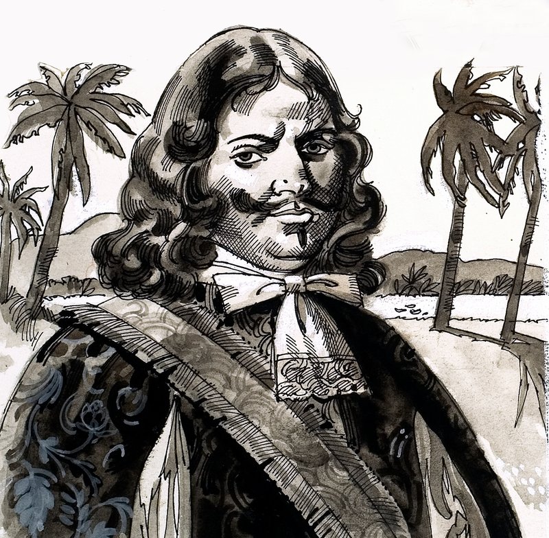 Kapitein Henry Morgan in Jamaica door English School