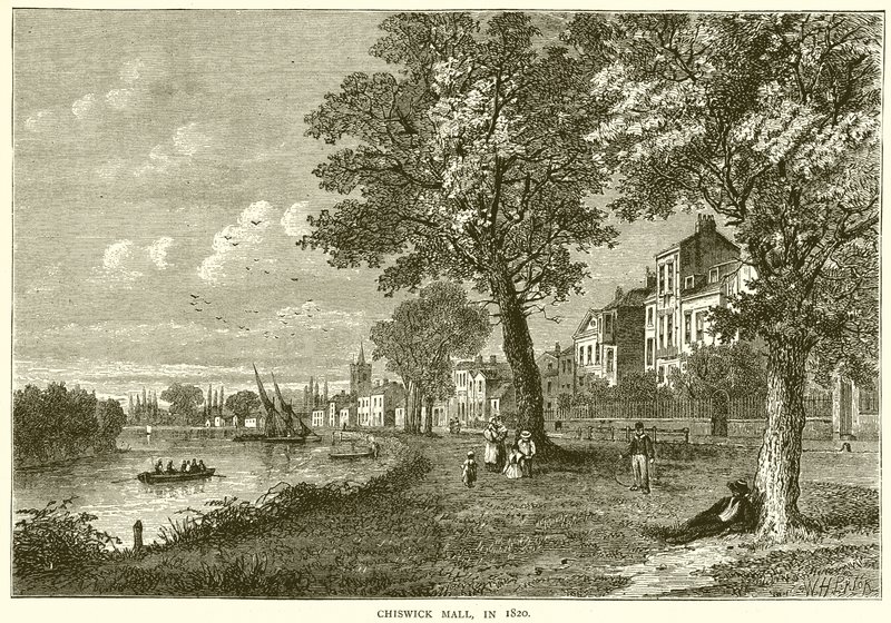 Chiswick Mall in 1820 door English School