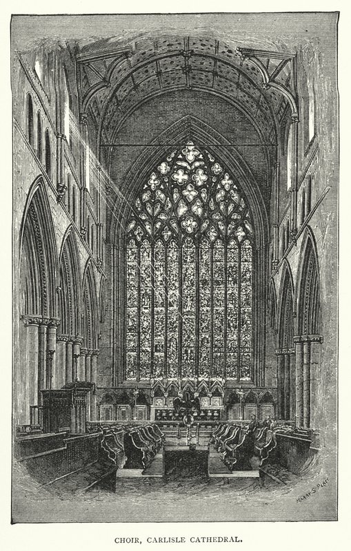 Koor, Carlisle Cathedral (gravure) door English School