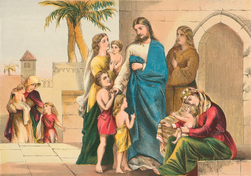 Christus ontvangt kleine kinderen door English School