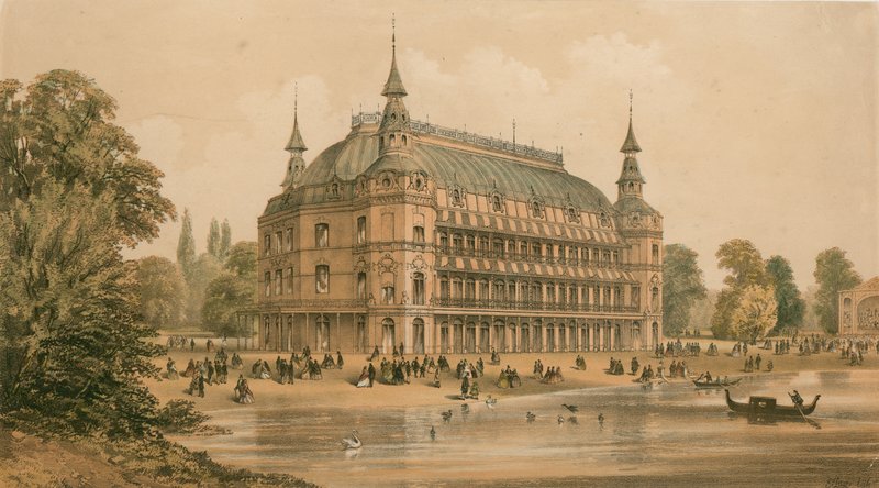 Concertzaal in de Royal Surrey Gardens door English School