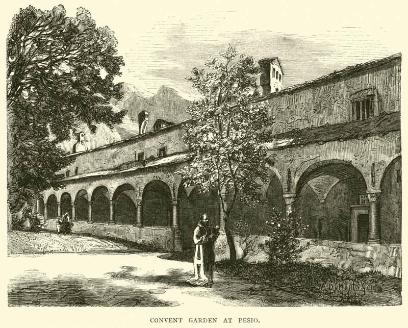 Kloostertuin in Pesio door English School