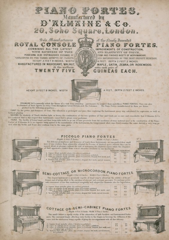DAlmains Pianofabrikanten, Soho Square door English School