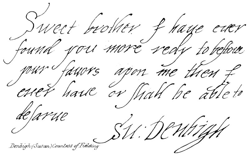 Denbigh, Susan, gravin van Fielding door English School