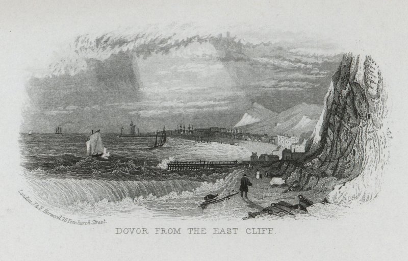 Dover vanaf de East Cliff, Kent door English School