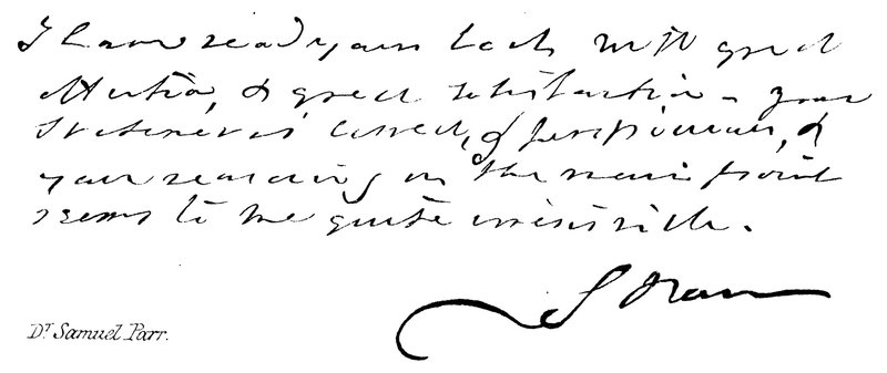 Dr Samuel Parr door English School