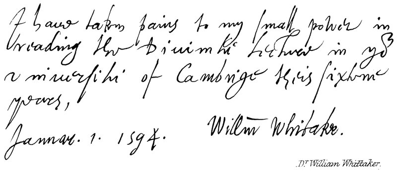 Dr William Whittaker door English School