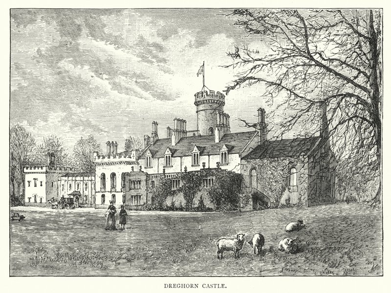 Dreghorn Castle (gravure) door English School