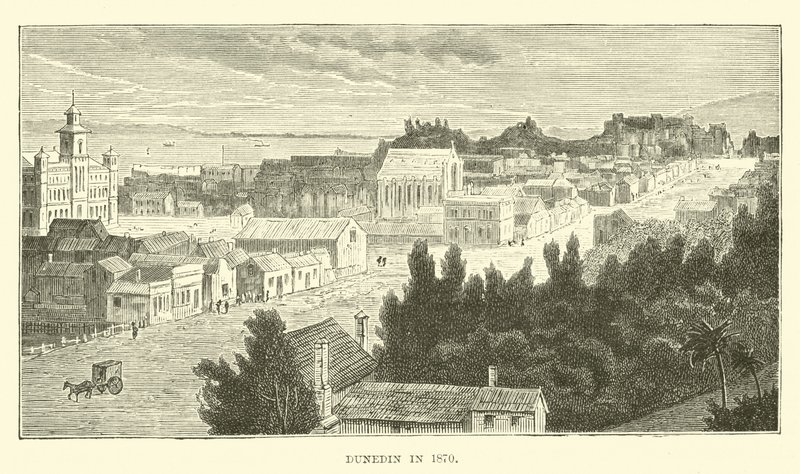Dunedin in 1870 door English School