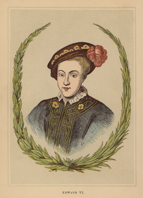 Edward VI (gekleurde gravure) door English School