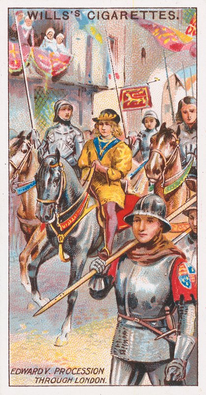 Edward V processie door Londen door English School