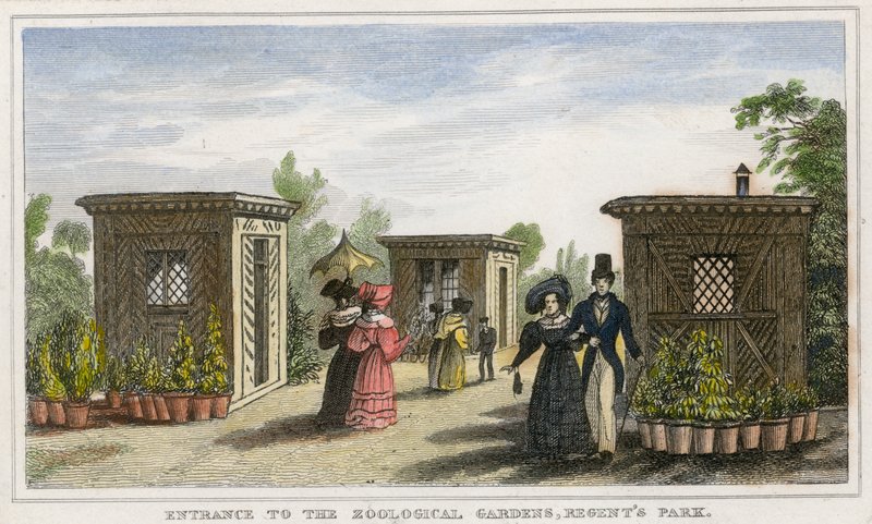 Ingang van de dierentuin, Regents Park door English School