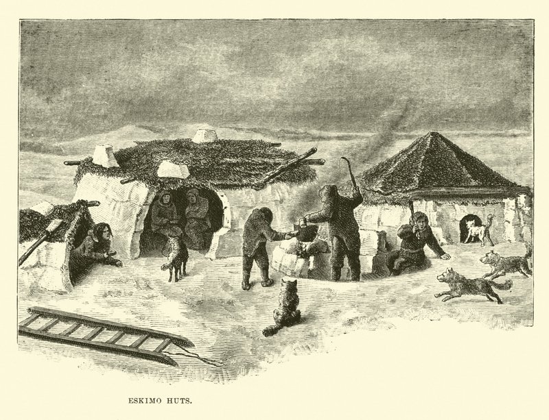 Eskimo hutten door English School