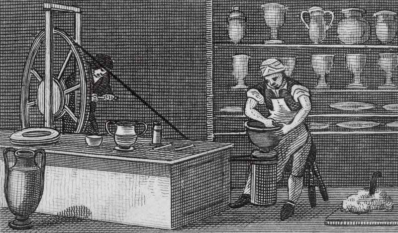 Etruria, de Potteries (gravure) door English School