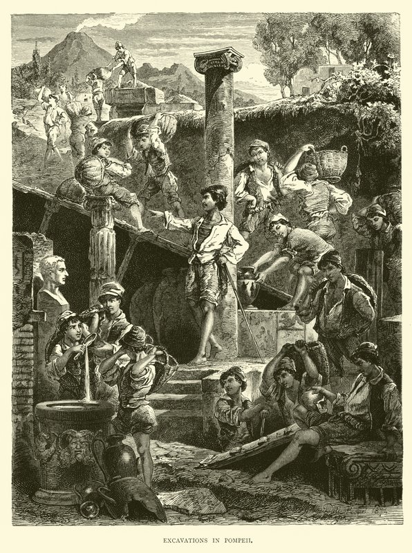 Opgravingen in Pompeii door English School