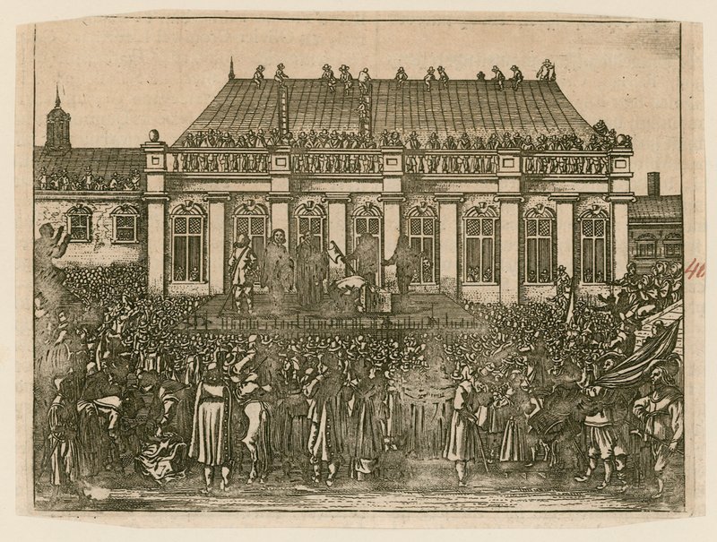 Executie van koning Karel I in Whitehall door English School