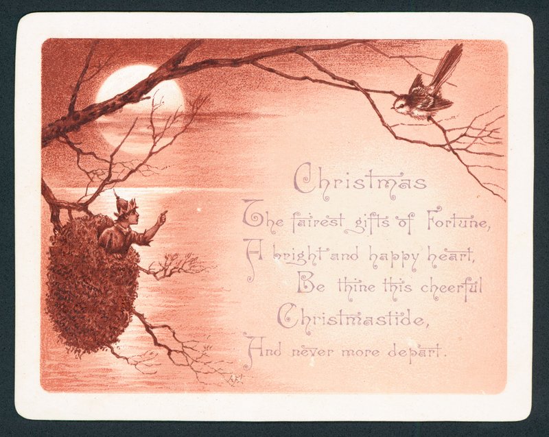 Fee in Vogelnest, Kerstkaart door English School