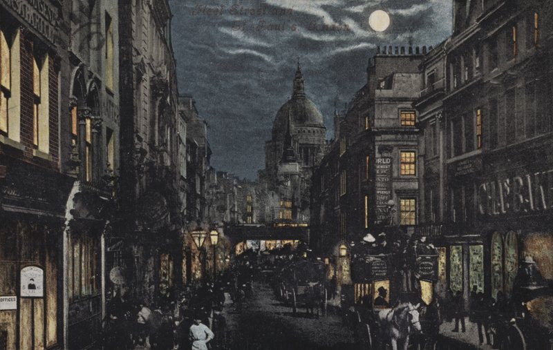 Fleet Street en St Pauls, Londen door English School