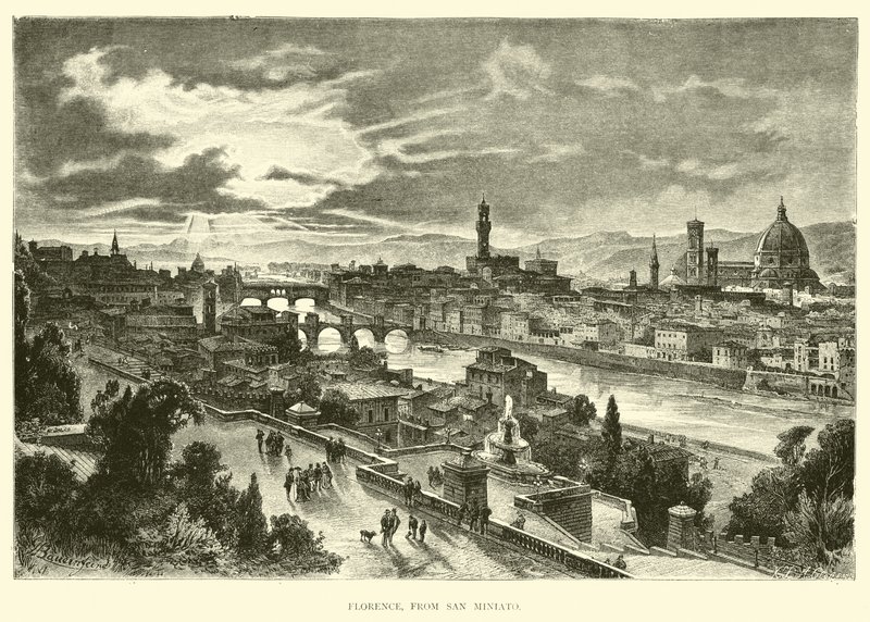 Florence, vanaf San Miniato door English School