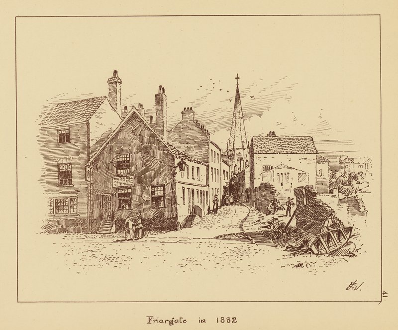 Friargate in 1882 door English School