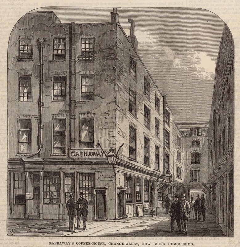 Garraways Coffee House, Change Alley door English School