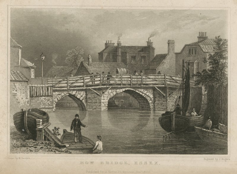 Algemeen overzicht van Bow Bridge door English School