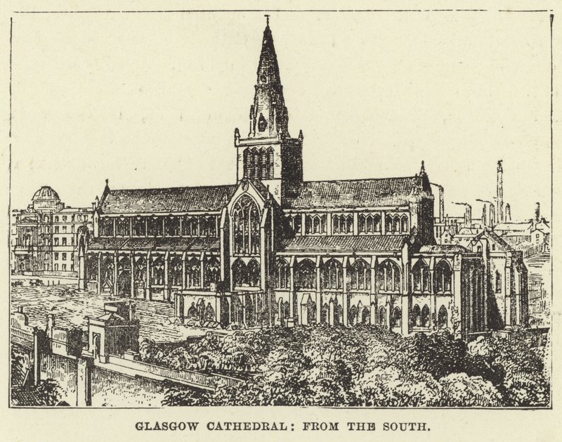 Glasgow-kathedraal, vanuit het zuiden door English School