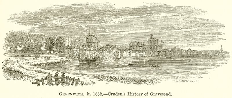 Greenwich, in 1662.--Crudens Geschiedenis van Gravesend door English School