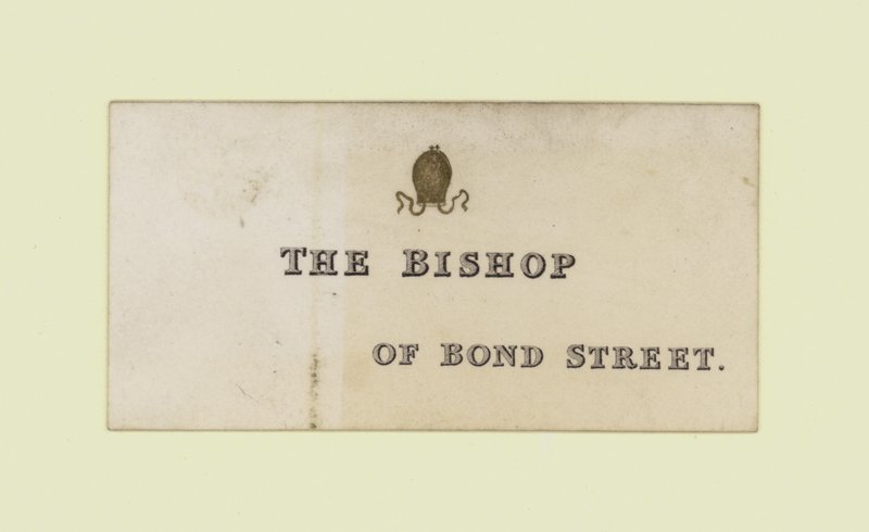 Wapenmaker, William Bishop, handelskaart door English School