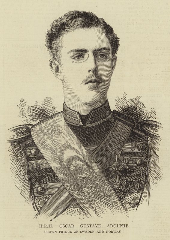 HRH Oscar Gustave Adolphe (gravure) door English School