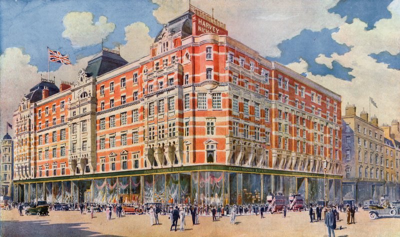 Harvey Nichols in Knightsbridge door English School