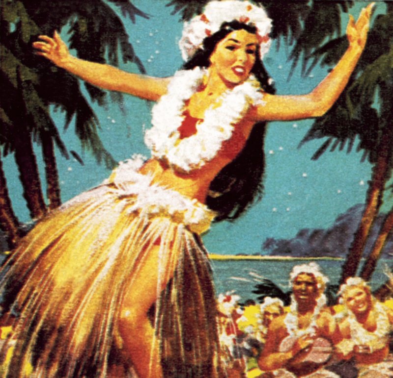 Hawaïaans meisje dat danst door English School