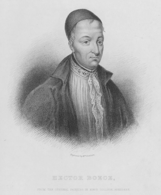 Hector Boece (gravure) door English School