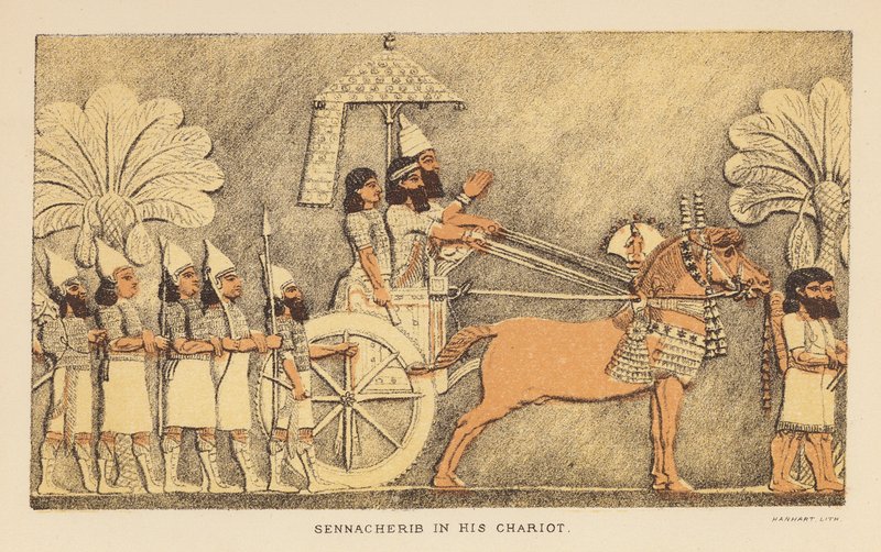 Herodotus: Sanherib in zijn wagen door English School
