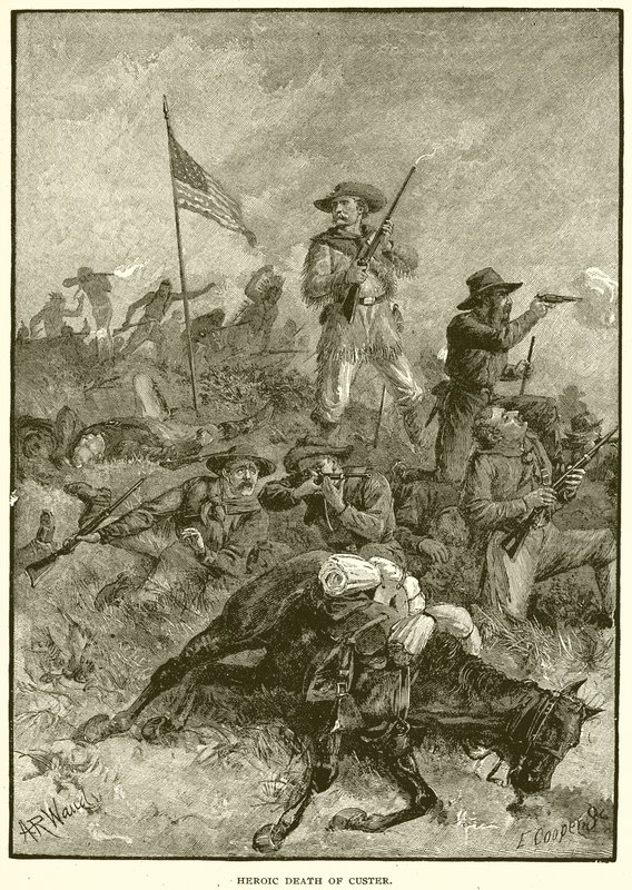 Heroïsche dood van Custer door English School