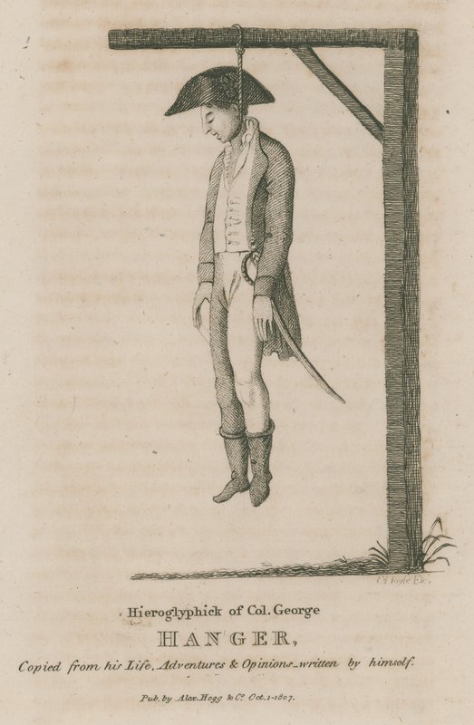 Hiëroglief van Kolonel George Hanger door English School