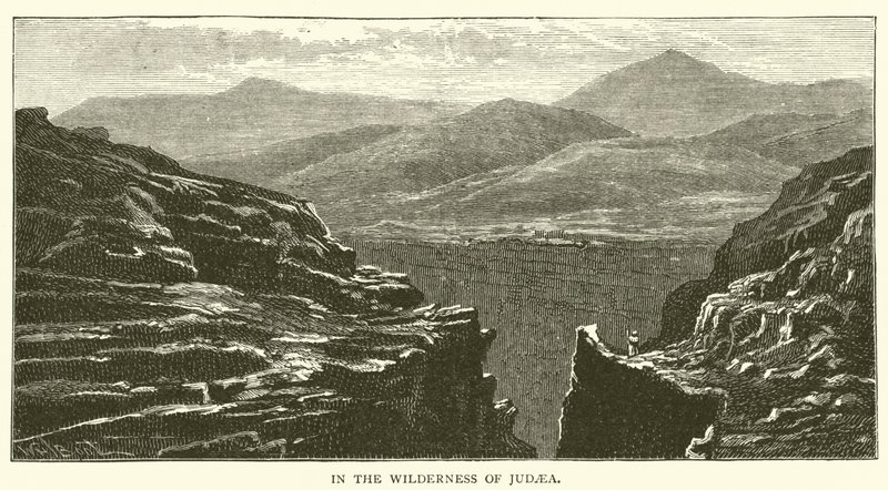 In de Woestijn van Judea (gravure) door English School